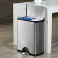 thumbnail image 5 of simplehuman 12-Gal. Dual Compartment Stainless Steel Step Can, 5 of 5