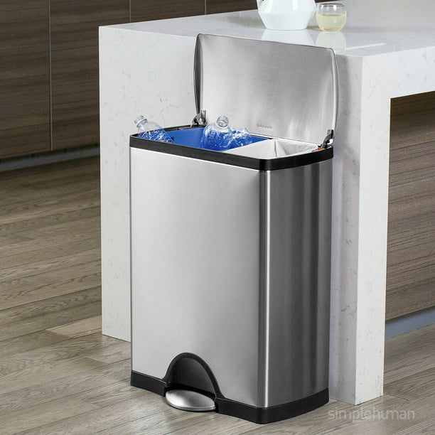 超希少　humanmade TRASH CAN 即完売　新品未使用未開封 simplehuman 15 gal. Dual Compartment Sensor Can | The Container Store