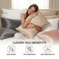 thumbnail image 3 of NIGHT Luxe Care 2-Pack 600 Thread Count 100% Silk Pillowcases, 3 of 9