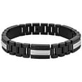 thumbnail image 1 of 0.81CT. TW. Black & White Diamond Bracelet in Stainless Steel, 1 of 4