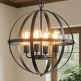 thumbnail image 2 of Cedar Hill 4-Light Open Metal Globe Chandelier, 4 light bulbs Included, 2 of 5