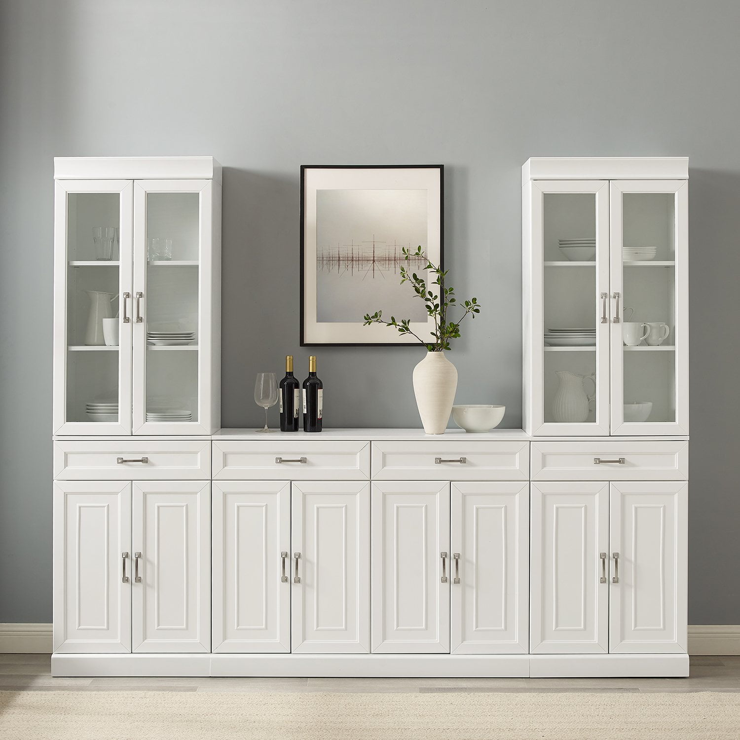 Crosley Furniture Stanton 3-Piece Sideboard & Glass Door Pantry Set - Thumbnail 5
