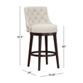 thumbnail image 4 of HH2 Home Halbrooke Wood Swivel Bar Stool or Counter Stool, 4 of 12
