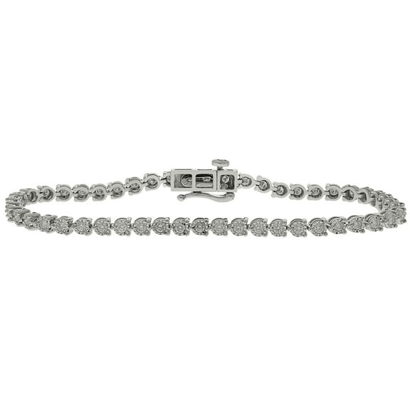Round Cut Diamond Tennis Bracelet in 14K Gold
