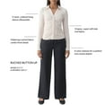 thumbnail image 3 of Social Standard by Sanctuary Women's Ruched Button-Up Top, 3 of 6