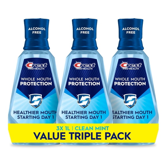 Crest Pro-Health Advantage Multi-Protection Mouthwash, Smooth Mint, 33.8 fl. oz., 3 pk.
