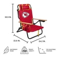 thumbnail image 6 of Logo Brands Kansas City Chiefs Reclining Beach Chair, 6 of 6