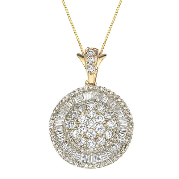 1.98 ct. t.w. Diamond Pendant in 14k Yellow Gold
