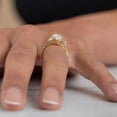 thumbnail image 13 of 2.46 CT.T.W. Moval & Half Moon Cut Lab Created Diamond Ring in 18K Gold, 13 of 13