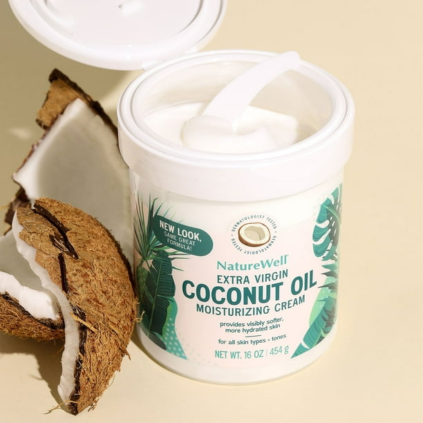 NatureWell Extra Virgin Coconut Oil Moisturizing Cream, 16 oz