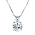 thumbnail image 2 of Round Cut Lab Created White Sapphire Pendant Necklace & Stud Earrings Set, 2 of 6