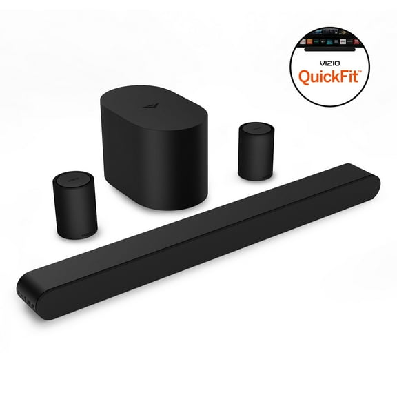 VIZIO 5.1 Channel Soundbar w/ Wireless Surrounds & Sub, Dolby Atmos & DTS:X, QuickFit® Compatible