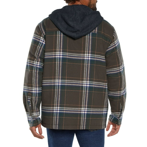 Giacca Camicia Con Cappuccio Eddie Bauer Uomo - Cotone Misto, Nuova Con Etichette
