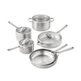 thumbnail image 1 of Member's Mark 10-Piece Modern Tri-ply Cookware Set, 1 of 7