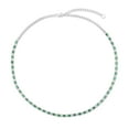 thumbnail image 2 of Round Cut Lab Created Gemstone Tennis Necklace in Sterling Silver, 2 of 4