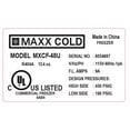 thumbnail image 7 of Maxx Cold X-Series Double Door Undercounter Commercial Freezer in Stainless Steel (12 cu. ft.), 7 of 7