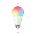 thumbnail image 2 of SYLVANIA Wifi LED SMART 60W A19 Light Bulb, color changing works with Alexa, Google Assistant, and Siri shortcuts - 4 Pack, 2 of 5