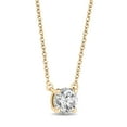 thumbnail image 2 of Round Cut Diamond Solitaire Necklace in 18K Gold, 2 of 5