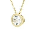 thumbnail image 2 of Round Cut Gemstone Bezel Pendant in 14K Gold, 2 of 6