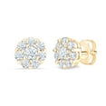thumbnail image 1 of Lab Created Diamond Flower Earrings in 14K Gold, 1.00 C.T.T.W., 1 of 6