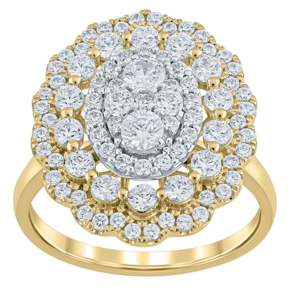 1.46 CT.T.W. Round Cut Diamond Ring in 14K Gold