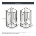 thumbnail image 10 of Breeze 36” x 36” x 77” Corner Shower Kit with Clear Glass, Walls, Base and Hardware, 10 of 20