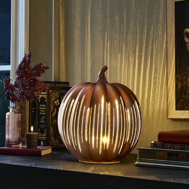 Member's Mark Pre-Lit Rotating Shimmer Pumpkin