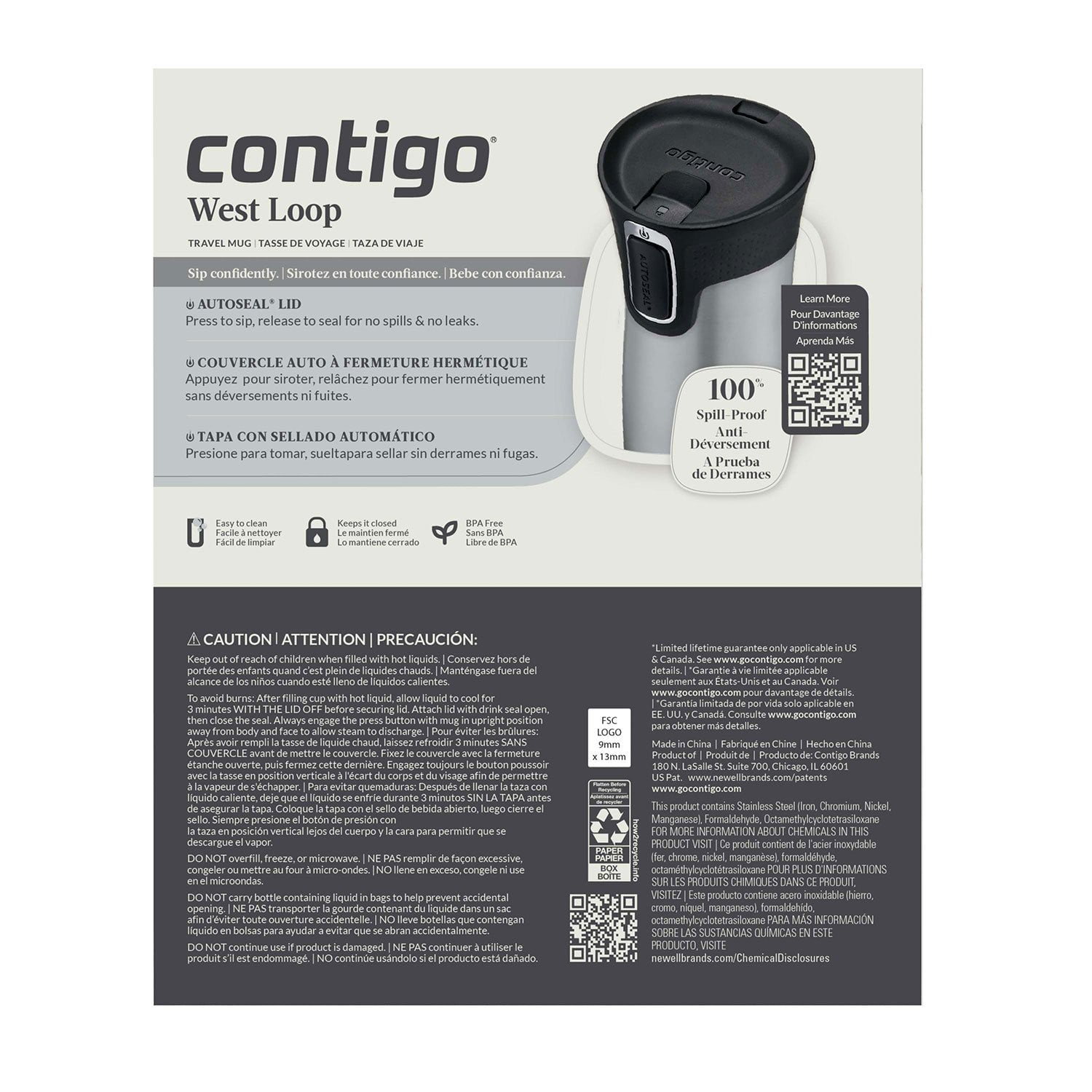 Contigo AUTOSEAL West Loop Vacuum-Insulated 16 oz. Stainless Steel Travel  Mug with Lid, 2 Pack - Samsclub.com
