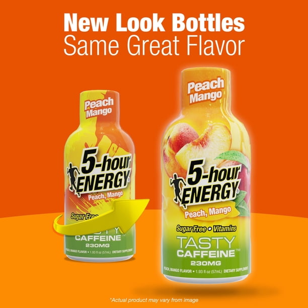 5-hour ENERGY Shot, Extra Strength, Peach Mango 1.93 oz., 24 pk