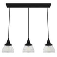 thumbnail image 2 of Hunter Cypress Grove Glass 3 Light Pendant Light Fixture, Round Cluster and Linear Cluster, 2 of 9