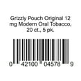 thumbnail image 1 of Grizzly Pouch Original 12 mg Modern Oral Tobacco, 20 ct., 5 pk., 1 of 1