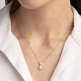 thumbnail image 7 of Lab White Sapphire Pendant and Earring Set in Sterling Silver, 7 of 8