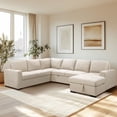thumbnail image 1 of Dylan Stain-Resistant Fabric 6 Seat Storage Sectional With Pullout Bed, Assorted Colors, 1 of 10
