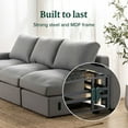 thumbnail image 3 of ZINUS Night Therapy Upholstered Reversible Chaise Sectional Sofa, 3 of 11