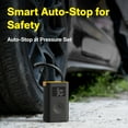 thumbnail image 3 of HOTO Air Pump ADV, 150 PSI Portable Tire Inflator & Air Compressor Tool with Digital Pressure Gauge, SOS emergency light, Fits for Car, Motorcycle, Bike, and Ball, 3 of 10