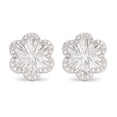 thumbnail image 1 of Diamond Cut Halo Flower Stud Earring in 14K Gold, 1 of 4
