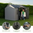 thumbnail image 4 of Lifetime 10' x 8' Outdoor Storage Shed, Gray, 4 of 12