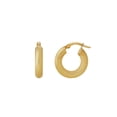 thumbnail image 2 of Diamond Cut Round Hoops in 14K Yellow Gold, 2 of 8