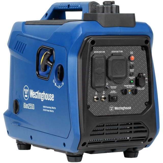 Westinghouse 2550 Watt Gas Powered Inverter Generator with Recoil Start and Quiet Technology