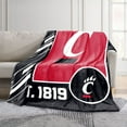thumbnail image 2 of Logo Brands Cincinnati Bearcats 60"x70" Super Plush Blanket, 2 of 6