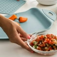 thumbnail image 4 of Dexas 2-Pack Over the Sink Strainer and Chop & Scoop Cutting Board, Choose Color, 4 of 5