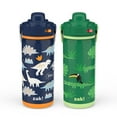 thumbnail image 2 of Zak Designs 14-oz. Stainless Steel Double Wall Beacon Straw Bottle for Kids, 2-Piece Set (Choose Color), 2 of 9