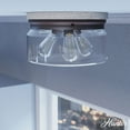 thumbnail image 1 of Hunter Devon Park Clear Glass 3 Light Flush Mount Ceiling Light Fixture, 1 of 7