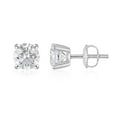 thumbnail image 4 of Lab Created Round Cut Diamond Stud Earrings, 4 of 8