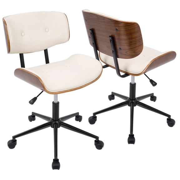 Lombardi Mid-Century Modern Adjustable Office Chair, Assorted Colors