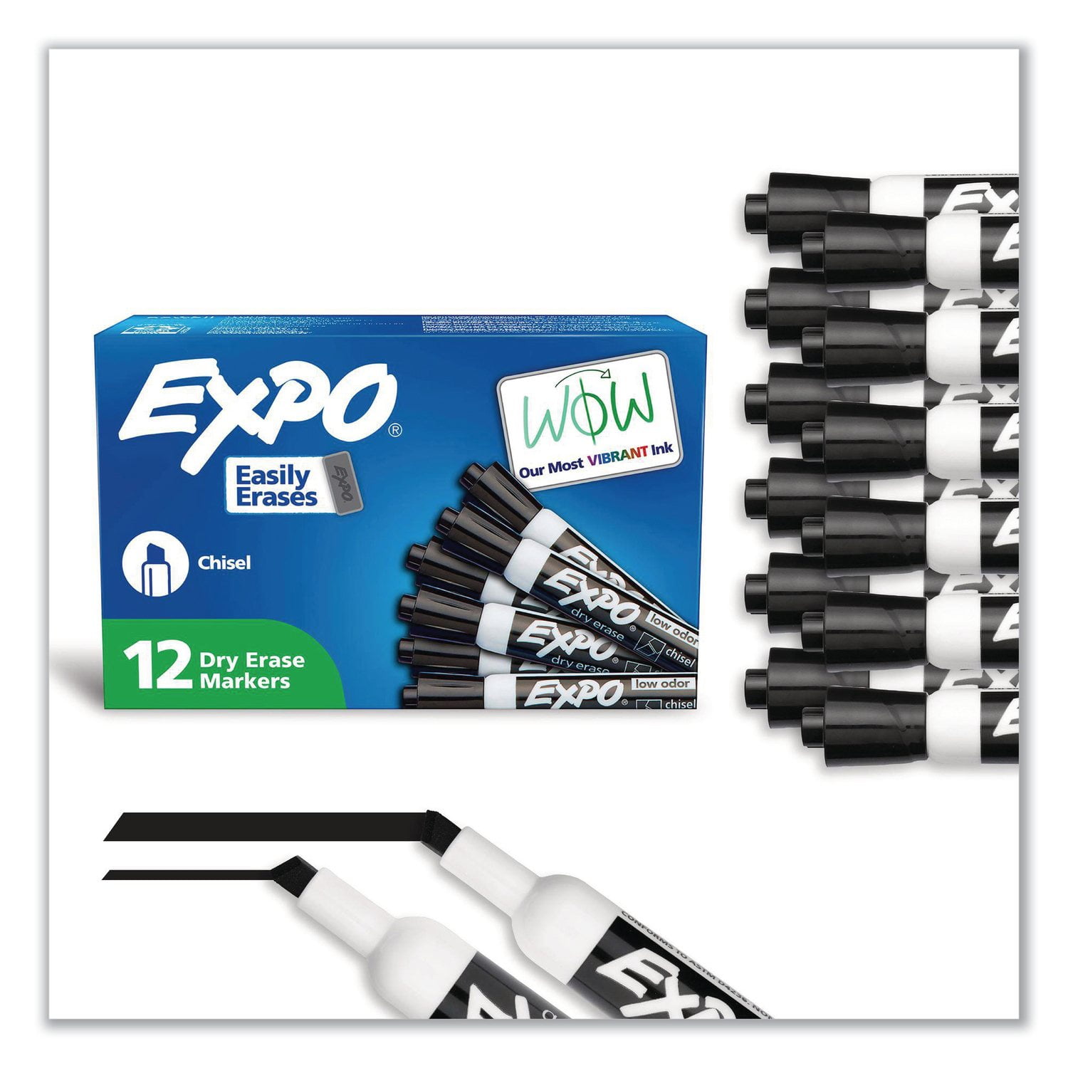 Expo - Low Odor Dry Erase Markers, Select Color (Chisel Tip, 12 ct.)