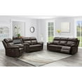 thumbnail image 1 of Manhattan Top-Grain Leather 3-Piece Reclining Sofa Set, Assorted Colors, 1 of 20