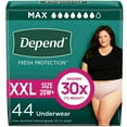 thumbnail image 1 of Depend Fresh Protection Incontinence Underwear for Women, XXL, 44 ct., 1 of 8