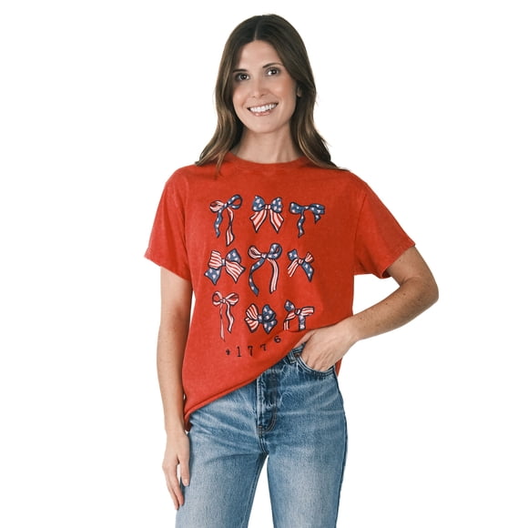 Mighty Fine Women's Americana Graphic T-Shirt