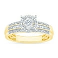 thumbnail image 2 of 0.65 CT. T.W. Round Cut Halo Diamond Ring & Band Set in 14K Gold, 2 of 8